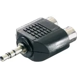 SP-7870248 utičnica / Cinch audio y-adapter [1x 3,5 mm banana utikač - 2x ženski cinch konektor] cr