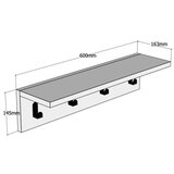  Zidni vešak AYLA 14x60 cm antracit | Eponuda.com