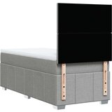  Okvir kreveta s oprugama i madrac svjetlosivi 80x200cm tkanina | shoptok.hr