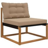  Jastuk za vanjsku sofU 2 pcs Sivo-smeđa Poliester - Sivo-smeđa 80 x 80 cm 1x sjedalo +1x naslon (2D s bartagom) | shoptok.hr