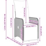 vidaXL 9 delni vrtni jedilni set s blazinami siva poli ratan | Shoptok.si