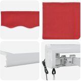 Nadstrešnica Crvena 300 x 250 cm Poliester i aluminij | shoptok.hr