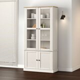 vidaXL Vitrina sa staklom VIGO bijela 85x35x170 cm od masivne borovine Cijene