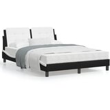 vidaXL Okvir kreveta s uzglavljem crno-bijeli 140x200 cm umjetna koža | shoptok.hr