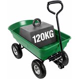 Lean Toys Vrtna transportna kolica, odvojiva nagibna pladanj, zelena, 120 kg | shoptok.hr