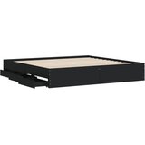 Okvir za krevet s ladicama crni 200x200 cm konstruirano drvo | shoptok.hr