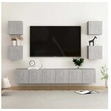  7-dijelni set TV ormarića siva boja betona od iverice | shoptok.hr