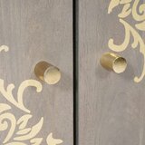  Kreveta Siva i zlatna 60 x 33 x 75 cm Čvrsto drvo manga | shoptok.hr