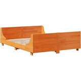  Posteljni okvir brez vzmetnice voščeno rjav 160x200 cm borovina | Shoptok.si