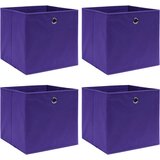vidaXL Kutije za pohranu 4 kom ljubičaste 32 x 32 x 32 cm od tkanine cijene