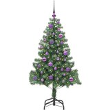 vidaXL Božično drevo med 150 LED z stojalom Zelena 150 cm PVC | Shoptok.si