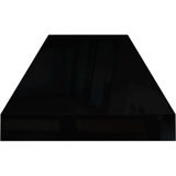 vidaXL Stenske police 4 kosi visok sijaj črne 80x23,5x3,8 cm MDF | Shoptok.si