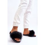 Boto Women's Rubber Slippers With Fur Black Lucrece | shoptok.hr