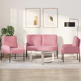  Setovi sofa 3 pcs Ružičasta 115 x 56 x 80 cm Šperploča | Eponuda.com