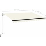 Tenda na ručno uvlačenje s LED svjetlom 350 x 250 cm krem | shoptok.hr
