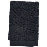 Zone Črna frotirna bombažna brisača 30x30 cm Time – Cene