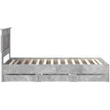  Krevetna konstrukcija s ladicama Betonski sivi 90 x 200 cm | shoptok.hr