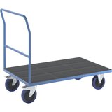 eurokraft pro ploski voziček s potisnim ročajem, nakladalna površina dxš 1250 x 800 mm, polno elastična Cene