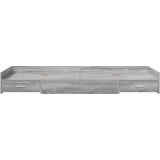  S uzglavljem s ladicama Siva Sonoma 80 x 200 cm Konstruirano drvo | shoptok.hr