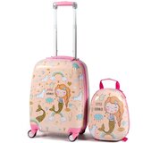  Putni kovčeg, 2x komplet dječji kovčeg + ruksak (roza) | shoptok.hr
