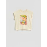 Reserved Majica kratkih raglan rukava - boja kože | shoptok.hr