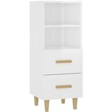  Komoda visok sijaj bela 34,5x34x90 cm konstruiran les, (20654225) | Shoptok.si