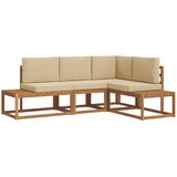  Set vanjskih sofa s jastukom 4 Komad Prirodna i bež | shoptok.hr