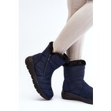 Boto Women's snow boots with zipper and fur lining navy blue Zeuna | Shoptok.si