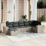 vidaXL 7-dijelni set vrtnih sofa sivi od poliratana | shoptok.hr