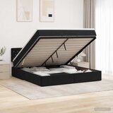  Krevet od pjene s madracem i LED-om Crna 160 x 200 cm Baršun | shoptok.hr