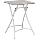 vidaXL Zložljiva vrtna miza bež 55x55x73 cm jeklo | Shoptok.si
