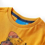 vidaXL Dječja majica dugih rukava oker 128 | shoptok.hr