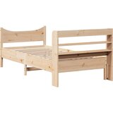  Okvir kreveta s uzglavljem 75x190 cm od borovine | shoptok.hr