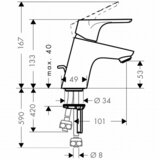 Hansgrohe Focus 70 Chrome baterija (slavina) sa 3 cevi za umivaonik sa odlivnim ventilom sifona pop-up 31132000 Cene