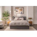 Bonami Selection Siva oblazinjena zakonska postelja s prostorom za shranjevanje z letvenim dnom 160x200 cm Thessa Bold – | Shoptok.si