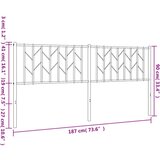  Metalno uzglavlje bijelo 180 cm | shoptok.hr