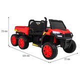 Ramiz Otroški kmetijski električni avto RIDER 6X6 2x12V rdeča | Shoptok.si