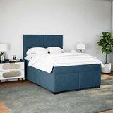  box spring s madracem plavi 160 x 200 cm baršunasti | shoptok.hr
