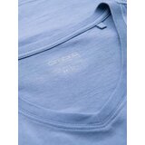 Ombre BASIC men's classic cotton T-shirt with a serape neckline - blue | Shoptok.si