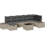 Sjedeća garnitura za vrt 8 kom. Svijetlo siva poliratan Svjetlosiva 55 x 55 x 37 cm | shoptok.hr