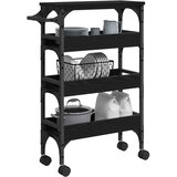  Kuhinjski kolica Crni hrast 53 x 20 x 76 cm Konstruirano drvo | Eponuda.com