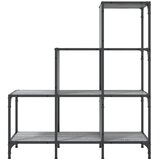  Regal za knjige siva boja hrasta 92x30x102 cm od drva i metala | shoptok.hr