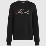 Karl Lagerfeld Puloverji SIGNATURE SEQUINS SWEATSHI Črna Cene