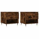  The Living Store Klubska mizica 2 kosa dimljen hrast 50x46x50 cm inženirski les - Klubska Mizica, (21444059) | Shoptok.si