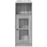 vidaXL Barska miza s policami siva sonoma 101x40x103,5 cm inž. les | Shoptok.si