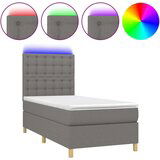  Krevet box spring s madracem LED tamnosivi 100x200 cm tkanina | shoptok.hr