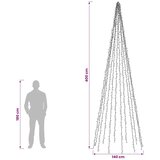  Božićne lampice s 12 LED dioda 1608 LED lampica Topla bijela - 400 cm | shoptok.hr