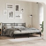  Metalni okvir za krevet s uzglavljem crni 183x213 cm | shoptok.hr
