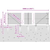 vidaXL varjena žična ograja s 13 vijačnimi posti Siva 0.8x100 m Jeklo | Shoptok.si