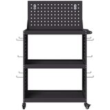  Količar za alate s policom Crna 65 x 35 x 111 cm Čelična vrata | shoptok.hr